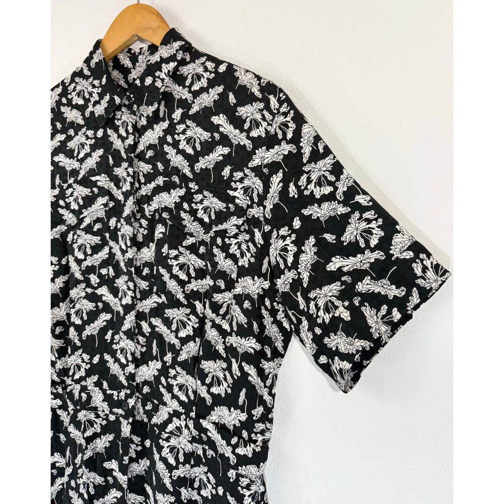 Rag & Bone Surplus Floral Romper Black White Shorts Pockets Size 6 - Picture 8 of 14